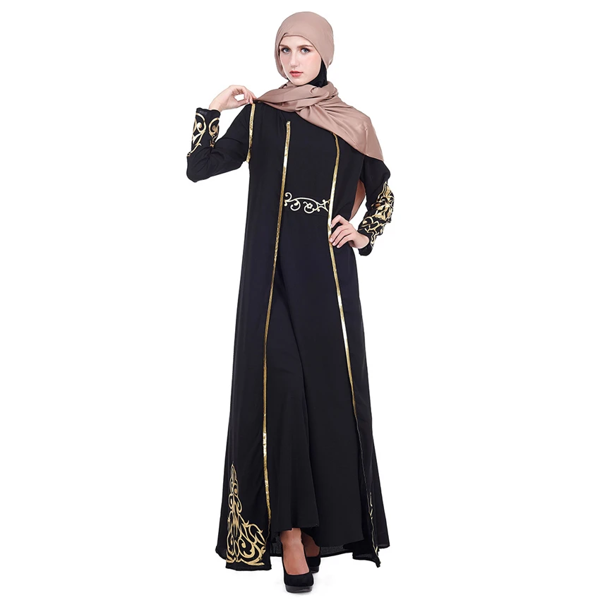Мусульманское платье Abaya новинка 2 шт. туника и искусственная одежда для