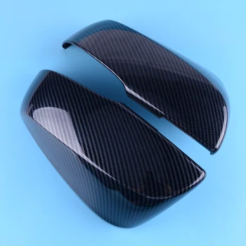 

DWCX 2 Pcs Black ABS Carbon Fiber Texture Side Wing Door Rear View Mirror Back Cover Trim Fit for Toyota RAV4 2019 2020