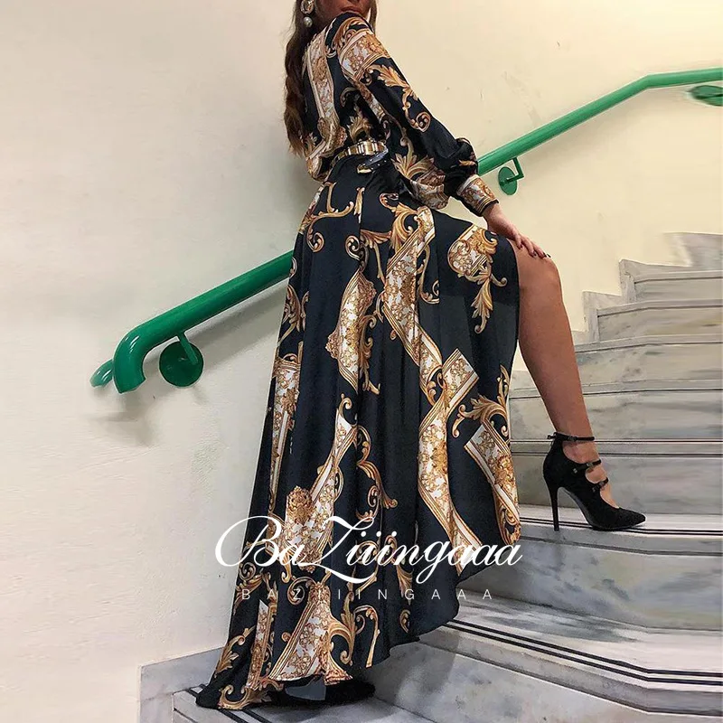 

BAZIIINGAAA Luxury 2020 Party Elegant Woman Evening Gown Plus Size Slim Printed Long Evening Dresses Suitable for Formal Parties