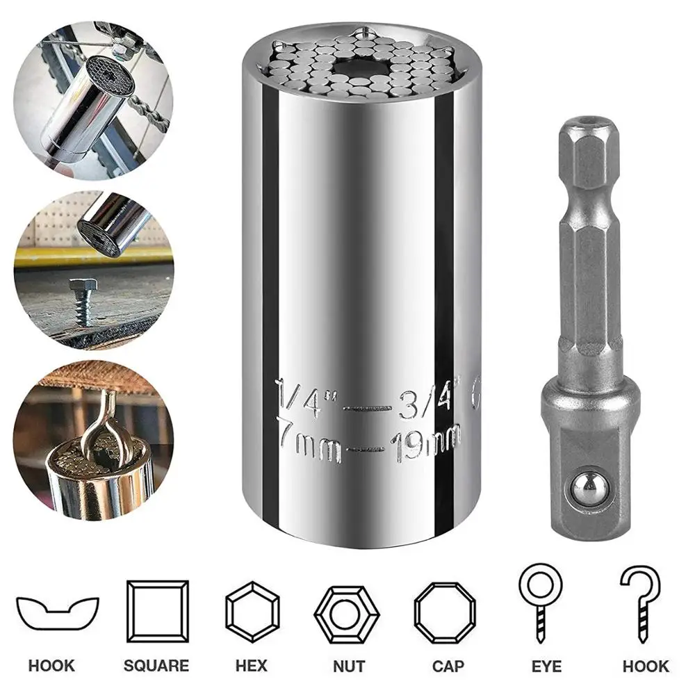 

Universal Socket Professional Tools 7-19mm torque wrench set Multifunctional socket wrench