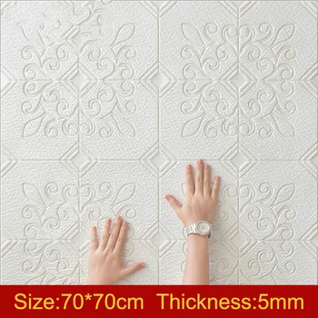 

3d Selfadhesive Foam Wall Stickers Creative Anti-collision Waterproof Wallpaper for Living Room Bedroom Room Decoration