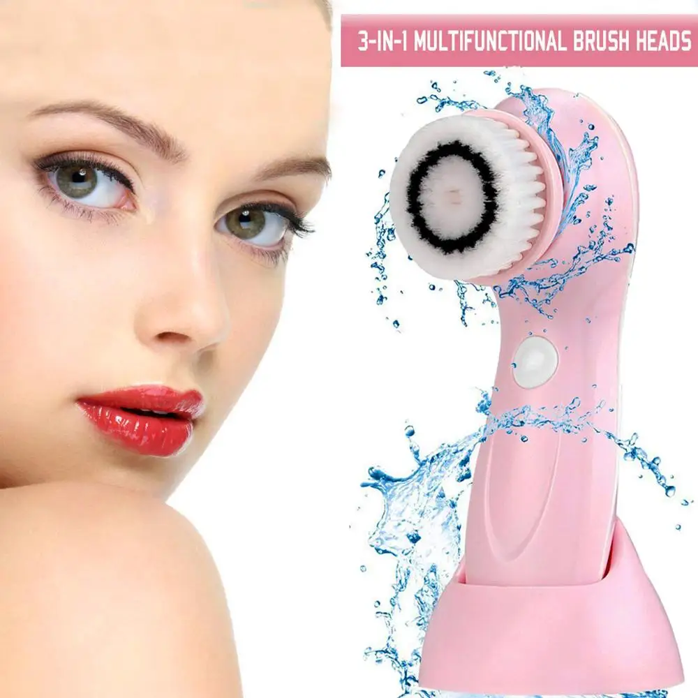 

Vibrating Facial Cleansing Brush Face Massager Pore Deep Cleaning Electric Silicone Sonic Face Cleansing Sponge Skin Tools