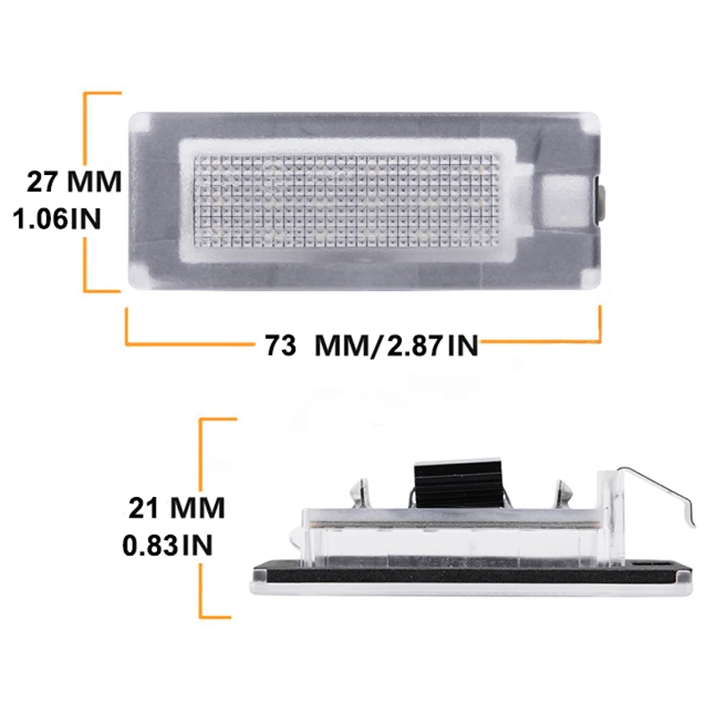 For Fiat Ducato LED License Plate Light Number Lamp For Peugeot Boxer Citroen Ju