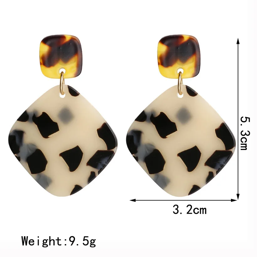 Acrylic Acetate Earrings Women Clip on Earring Bohemian Big Statement Fashion Circular Luxury Ear Clips Jewelry Accessories ear clip earrings clip earrings ear clip ear accessories