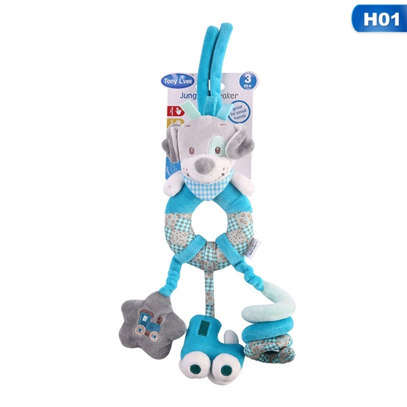 Детские коляски, развивающие игрушки-погремушки для детей, Детский грызунок, для малышей, животные, кровать, колокольчик, детские игры, детская коляска, подвесные куклы
