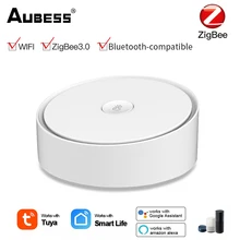 

Aubess Zigbee Gateway 3.0 Bluetooth-compatible Multi Mode Hub Wireless Bridge 2.4G Wifi Tuya App Remote Control For Alexa Google