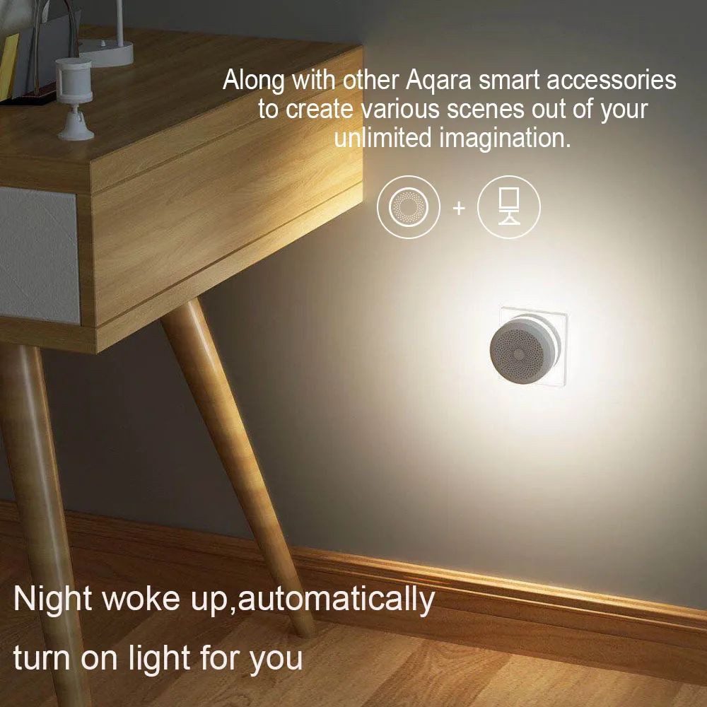 Xiao mi jia Aqara концентратор mi Gateway с RGB светодиодный ночной Светильник Smart work с для Apple Homekit International Edition