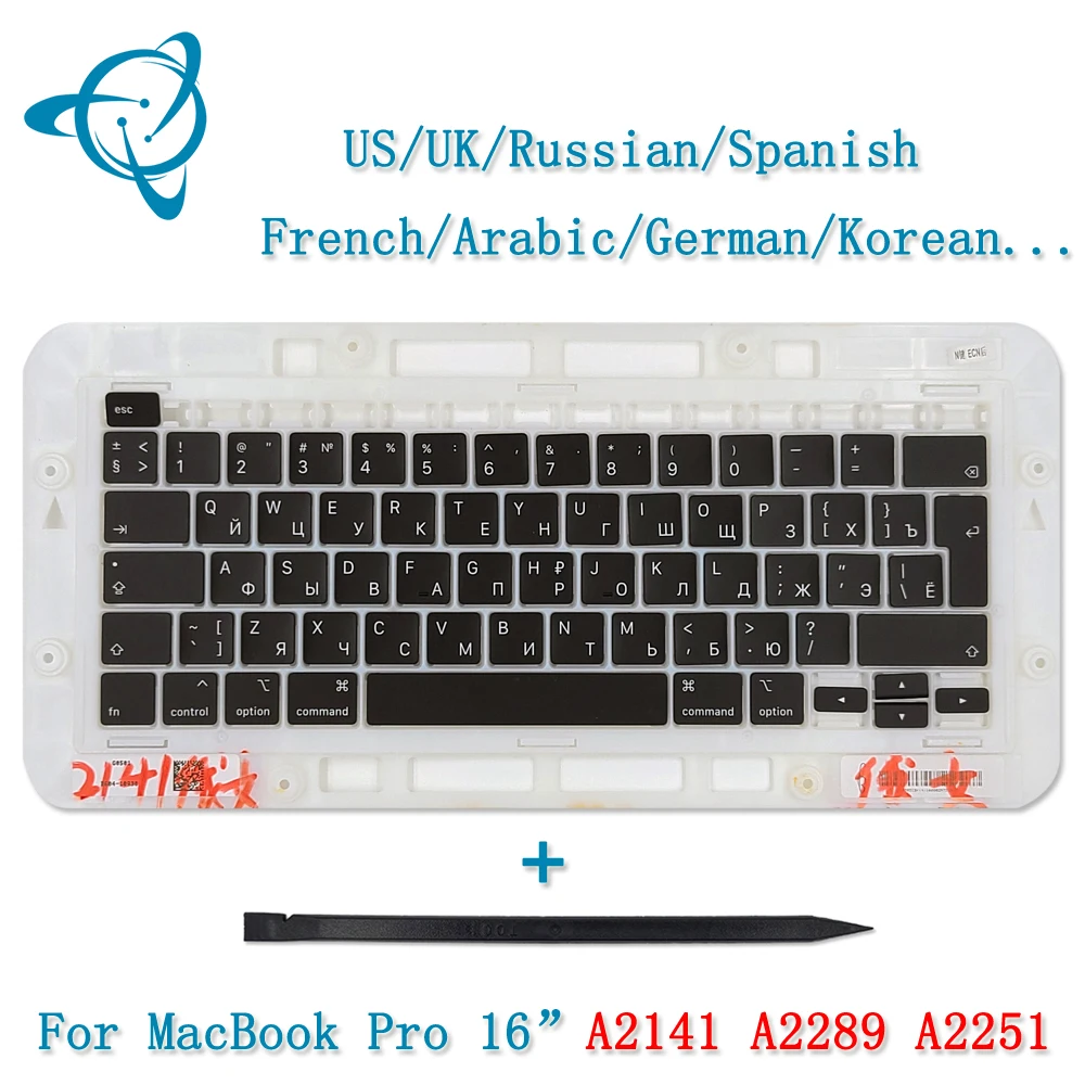 

Laptop A2141 A2289 A2251 Key Keycaps Keys Cap Keyboards Scissor Repair for Apple Macbook Pro Retina 13" 15" 2019 2020 Years