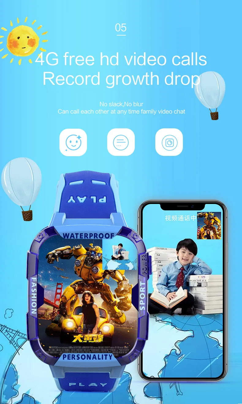 Global Version 4G GPS Time Video Call Wifi Smart