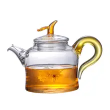 Glass kettle, delicate flower teapot, high temperature filter teapot, open flame, electric ceramic stove heating