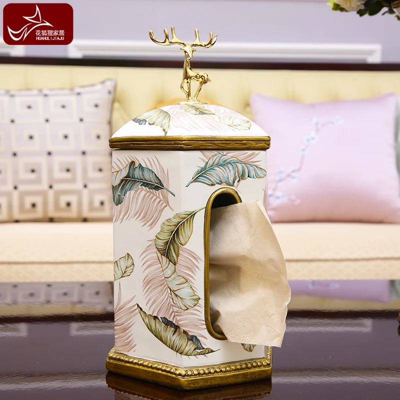 Европейский стиль, современный светильник, экстравагантная коробка для салфеток, креативная личность, украшение для гостиной, телевизора, шкафа, украшения для дома