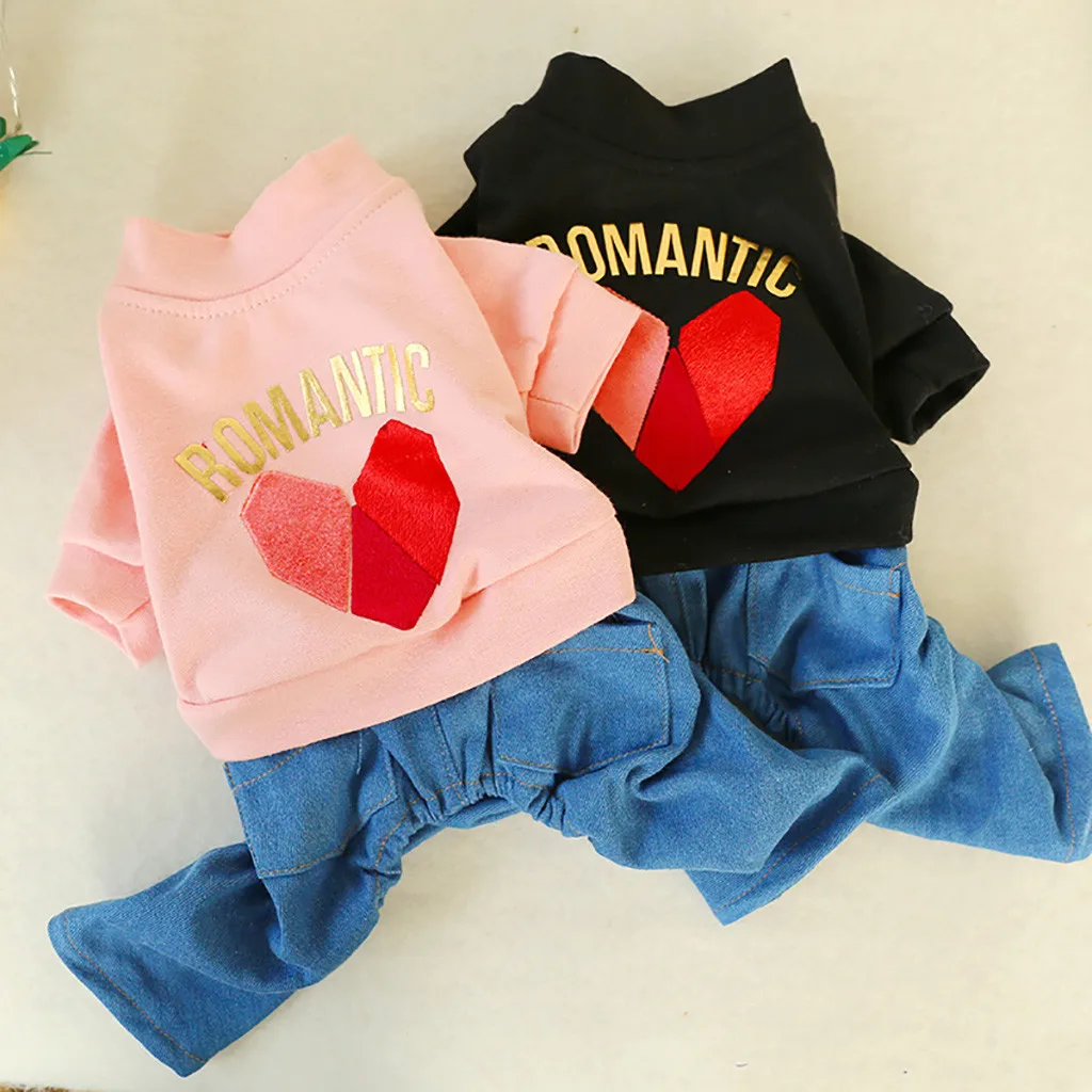 

Love Four-legged Pants Coat Autumn And Winter Comfort Cat Dog Clothing Dog Jacket Coat Puppy Chihuahua Clothing Hoodies Outfit