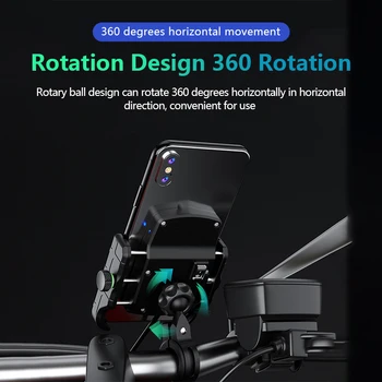 

15W Wireless Charger Motorcycle Cell Phone Stand Holder for iPhone 8 X XR XS MAX for Samsung S10+ S10E S9+ (No USB)