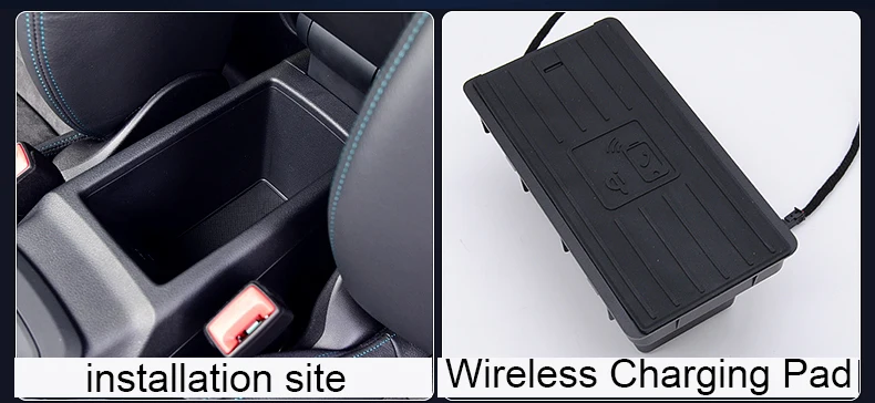 Для Audi Q2 мобильный телефон Быстрая зарядка 10 Вт QI беспроводной зарядный коврик для автомобиля-Стайлинг