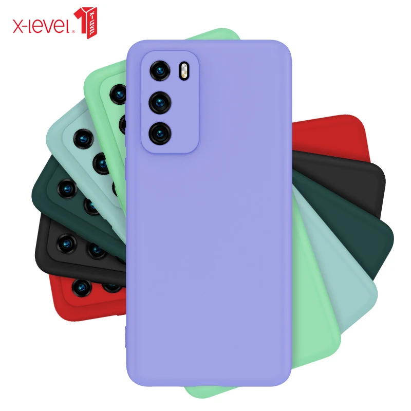 Жидкий матовый Силиконовый чехол X-level для Huawei Mate 40 Pro Plus 30 P50 P40 мягкий гелевый