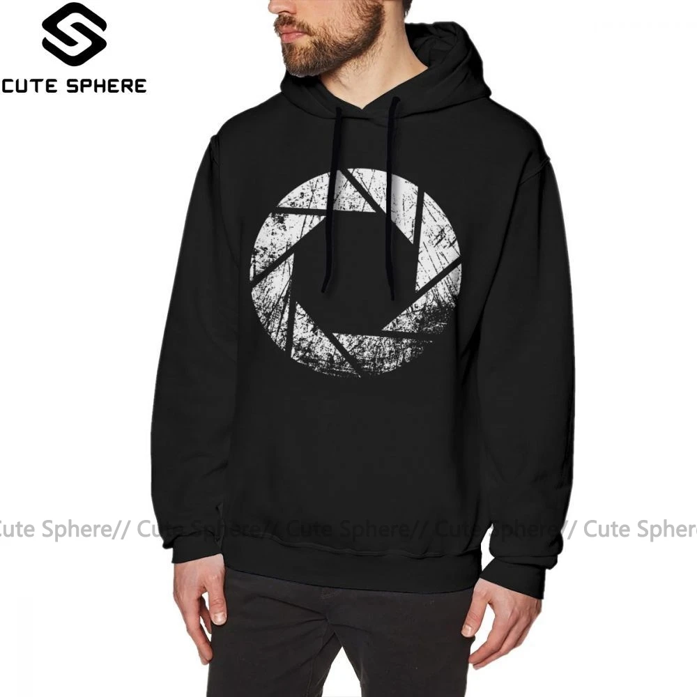 

Portal Hoodie Aperture Laboratories Distressed Hoodies Long Cool Pullover Hoodie Male Winter Streetwear Black XXL Cotton Hoodies