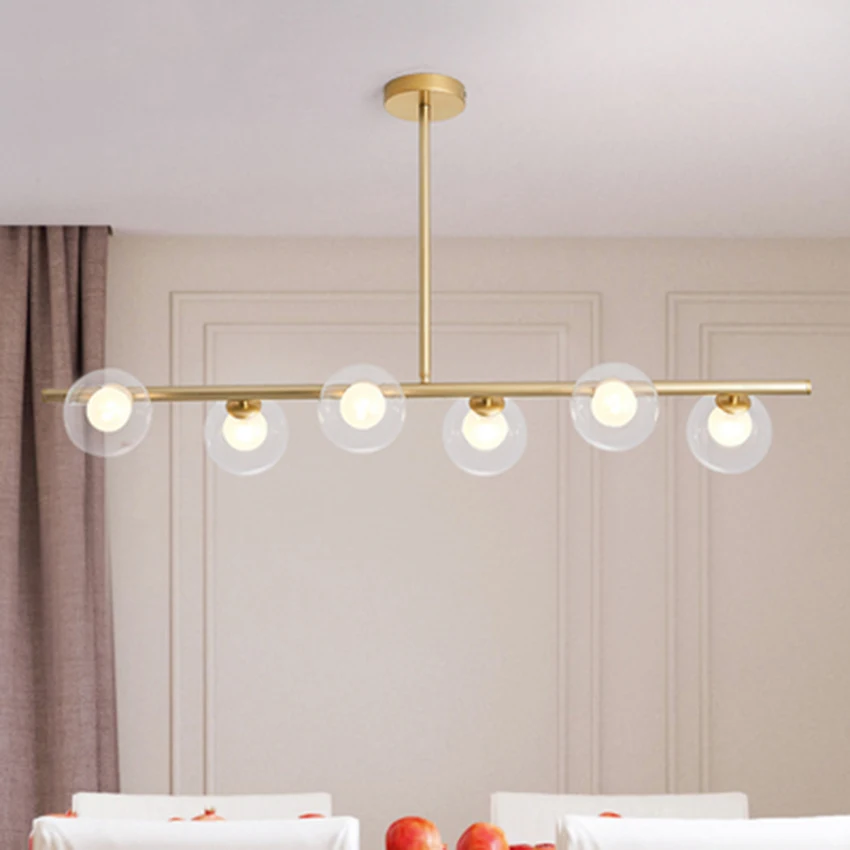 

Modern LED Magic Bean Molecule Chandelier American Retro Rectangle Cafe Living Room Lamp Restaurant Bedroom Decor Light Fixtures