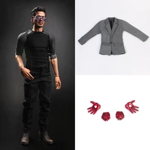 

TYM064 1/6 Scale Male Figure Clothes Set Repairman Tony Leisure Suit with Steel Hands Type Model for 12'' Muscle Action Figure