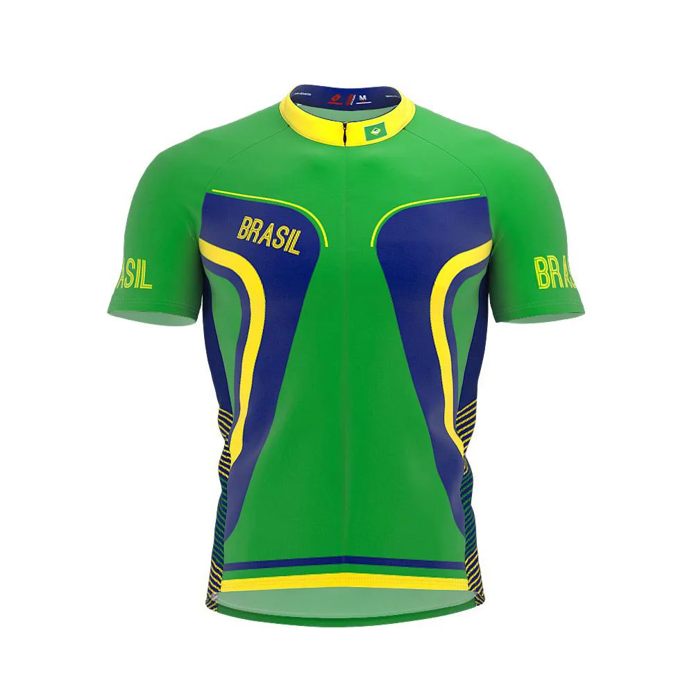 New 2022 Brazil More Style Men's Classic Cycling Team Short Sleeved Bike Road Race Clothing Maillot Ciclismo Outdoor Jersey | Спорт и