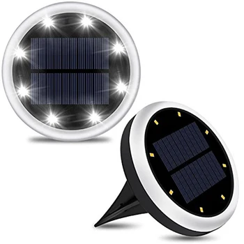 

Solar Powered Ground Lights 8 leds Buried Security Lighting Outdoor Garden Waterproof Lamp For Yard Deck Floor Decoration
