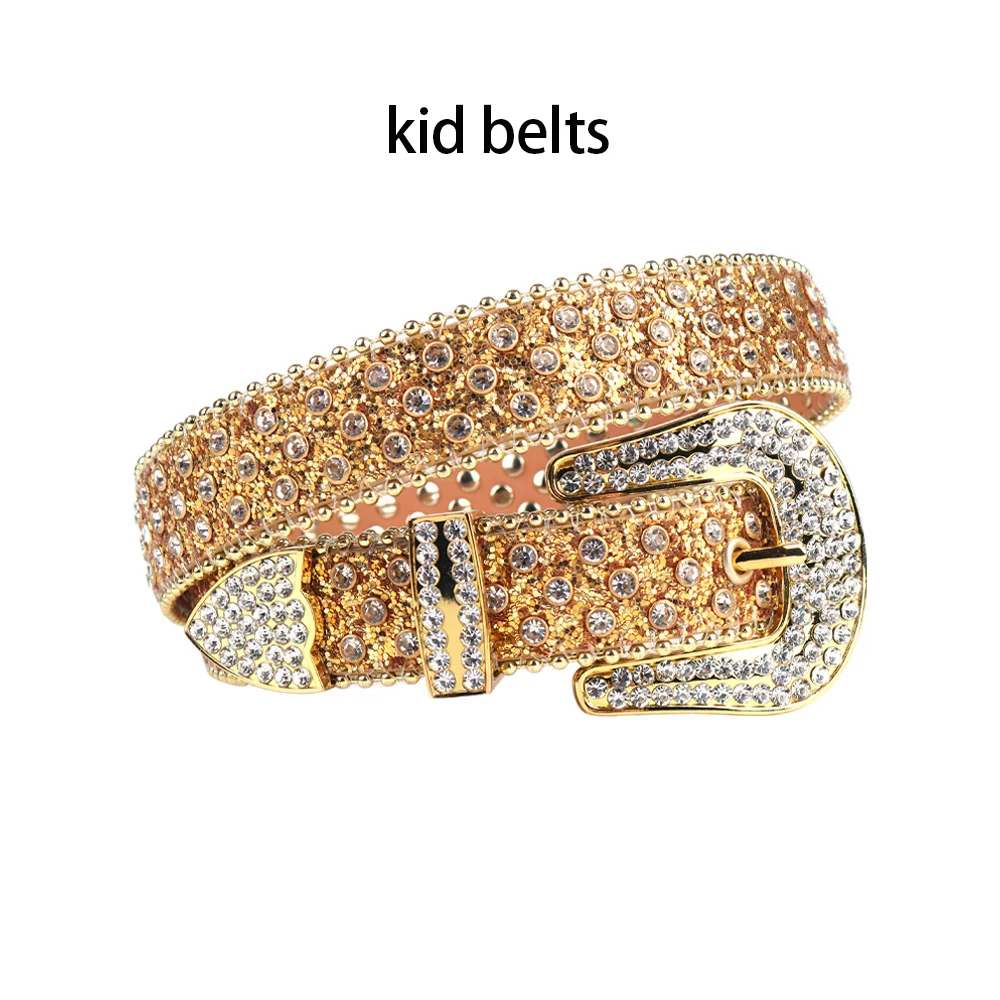 Fashion Children Kids Solid Color Belt Crystal Boys Girls Leather pants Belt Adjustable джинсы для мужчин riñonera hombre 