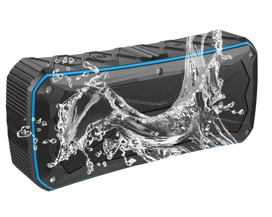 Открытый Водонепроницаемый Bluetooth динамик портативные беспроводные колонки для телефона стерео музыка Поддержка TF карты громкой связи зарядки - Цвет: Blue