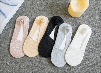 

DHL 200pair Fashion Girls Summer Lace Flower Short Sock Antiskid Invisible Ankle Socks 2 Patterns 5 Colors