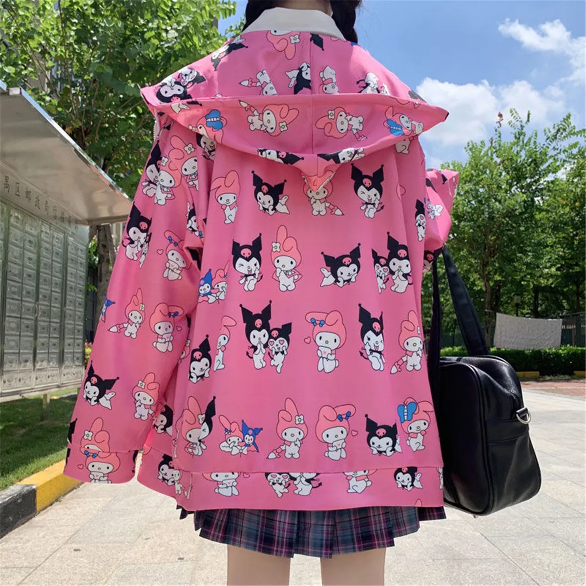 teddy bear hoodie 2021 Autumn Cartoon Sweatshirt Female Harajuku Streetwear Cute Zipper Hoodies Women Anime Teens Pullover Oversized Tops Hoodie fox racing hooded shirts & tops