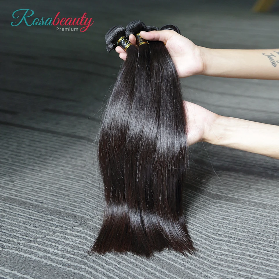 [Rosabeauty] OneCut волосы оптом прямые 8-30 32 дюймов H бразильские необработанные волосы натуральный цвет человеческие волосы ткачество 10 пучков предложение