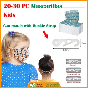 

10-30PC Kids Wegwerp Ear Loop Mond Masker 3Ply mascarilla Children's Mask Disposable Activated Carbon Safety Air Fog Face Mask