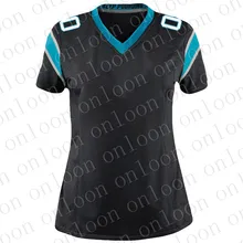 

2021 News Women America Football Jersey Cam Newton Kuechly Christian Mccaffrey Derrick Brown Embroidery With Team Logo T-shirt