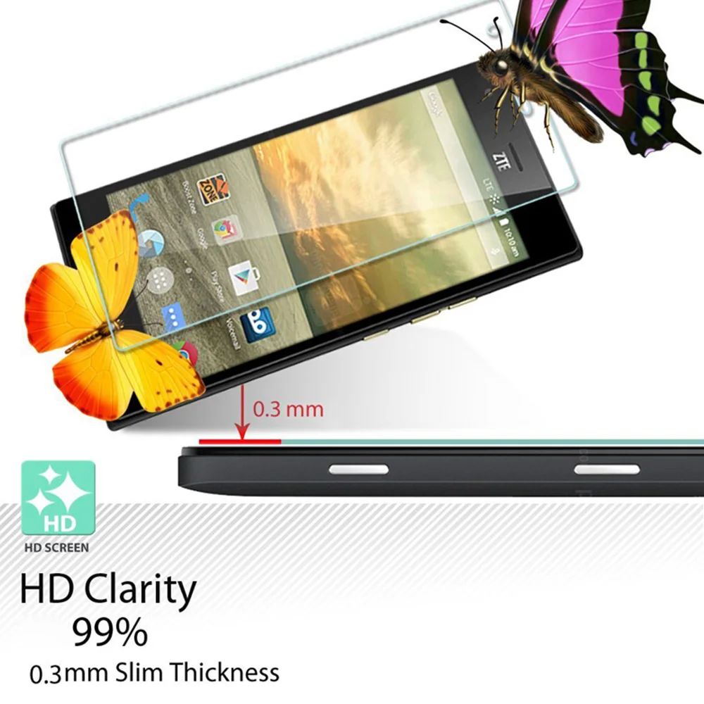 Защитное стекло закаленное 9H HD для ZTE Blade A510 A512 A452 GF3 L3 L6 L110 V6 V7 X3 X5 X7 X9 S6 D6 Z9