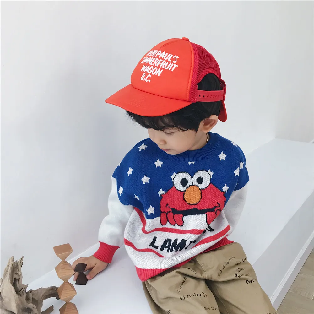 Tonytaobaby/осенне-зимняя одежда; Новая детская одежда; вязаный свитер с рисунком; европейский и американский стиль; свитер с рисунком
