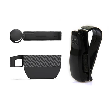 

Black Sunglasses Visor Clip Glasses Car Holder 6.7cm X3.1cm X2cm & Leather Car Seat Crevice Storage Box(Brown)