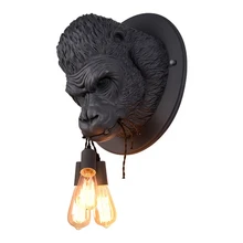 

Modern Nordic Resin Fixtures Luminaire Minimalist Creativity Gorilla Wall Lamp Led Wall Lights for Foyer Loft Bedroom Cafe