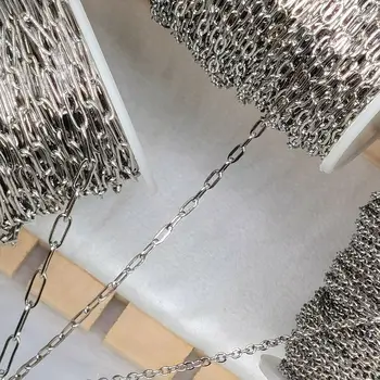 Cadena de collar de acero inoxidable de 2 metros cadena de eslabones.