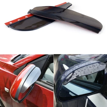 

Areyourshop 2x Car Universal Black Rear View Side Mirror Flexible Sun Visor Shade Rain Shield Water Guard Car Auto Accessories