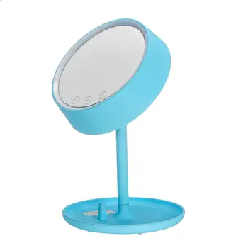 

4 In 1 LED Lighted Smart Makeup Mirror Beauty Cosmetic Mirrors bluetooth Speaker 7 Color Table Desk Lamp