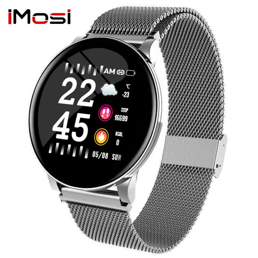 

Imosi W8 smart woman watch ladies Weather Forecast Fitness sports tracker heart rate monitor smartwatch android men's watches