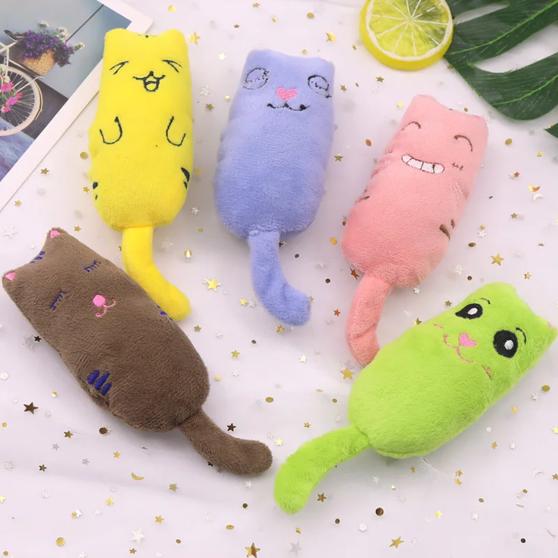 

New 1PC Catnip Cat Funny Toy Pets Toys Cartoon Cat Tail Claws Pillow Teeth Grinding Soft Interactive Fancy