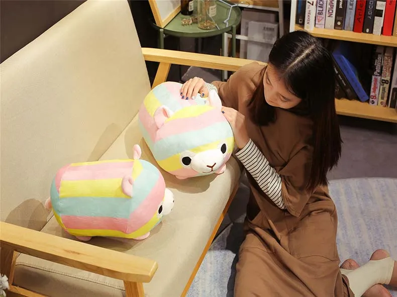 1 шт. 35-45 см Kawaii Радуга Альпака плюшевые овцы игрушка японский мягкий плюш Alpacasso детские плюшевые мягкие животные ребенок подарок на день рождения