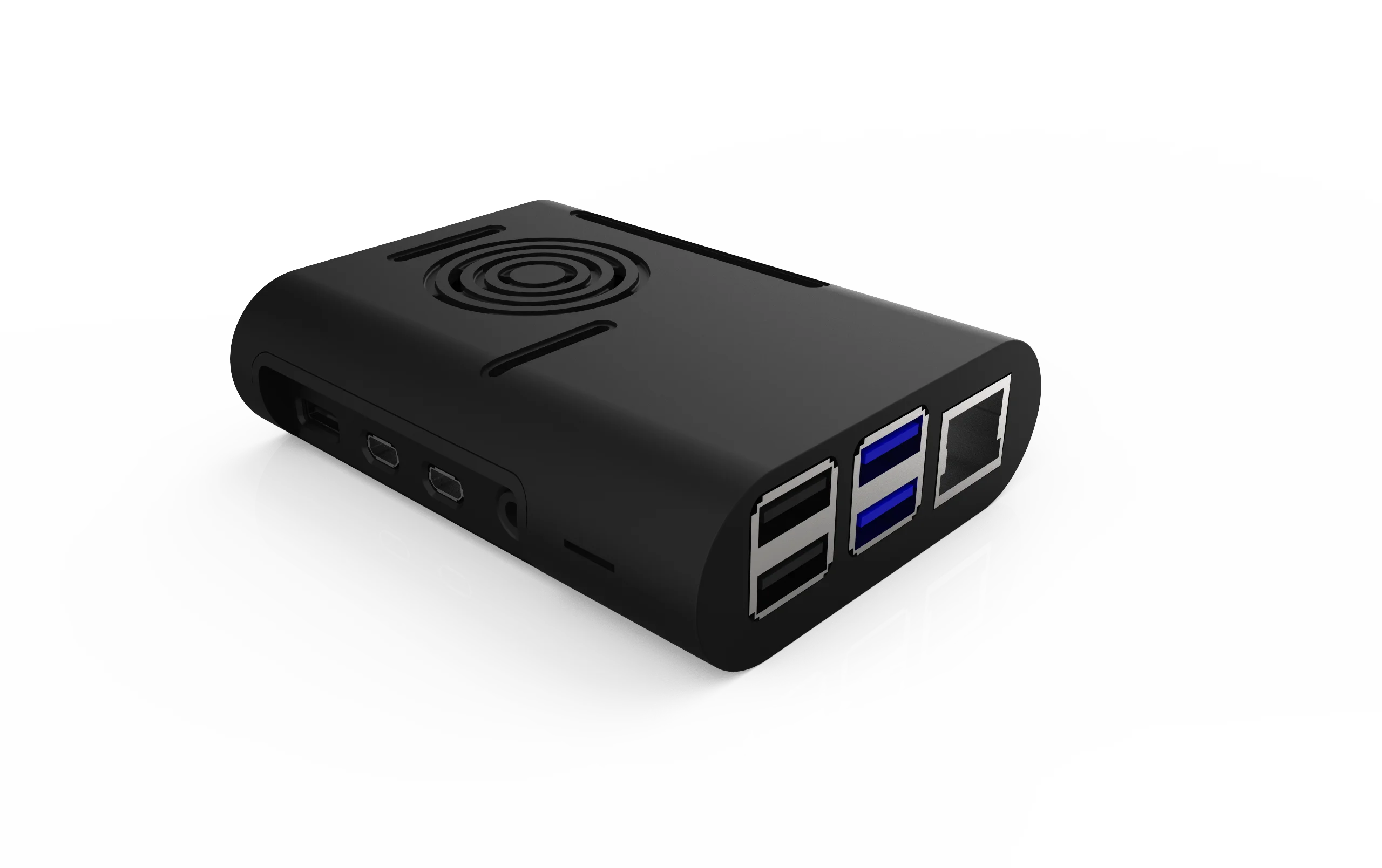 Для Raspberry Pi 4 чехол с алюминиевым радиатором+ охлаждающий вентилятор+ гибкий кабель для камеры для Raspberry Pi 4 Модель B+ Новинка