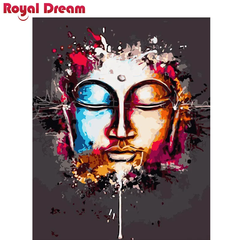 

Color of the Buddha DIY Oil Painting By Numbers Wall Art Acrylic Oil Canvas Paintings Home Decor For Living Room