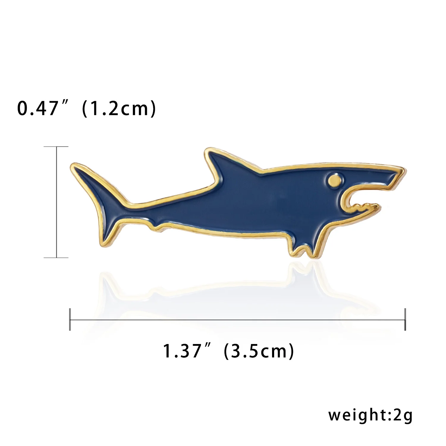shark Rinhoo 1 шт. синяя Китовая Брошь для женщин, модная морская брошь с животными, детские ювелирные изделия, эмаль, джинсы, нагрудные булавки, броши, новинка - Окраска металла: shark