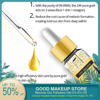 

VIBRANT GLAMOUR 24K Gold Anti-wrinkle Whitening Face Serum Peptide High Concentration Firming Shrinkage Pores