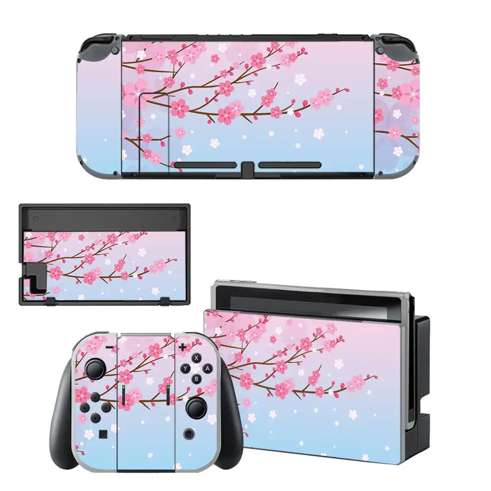 Sakura вишня в цвету Nintendo переключатель кожи Стикеры s скины для Switch консоль