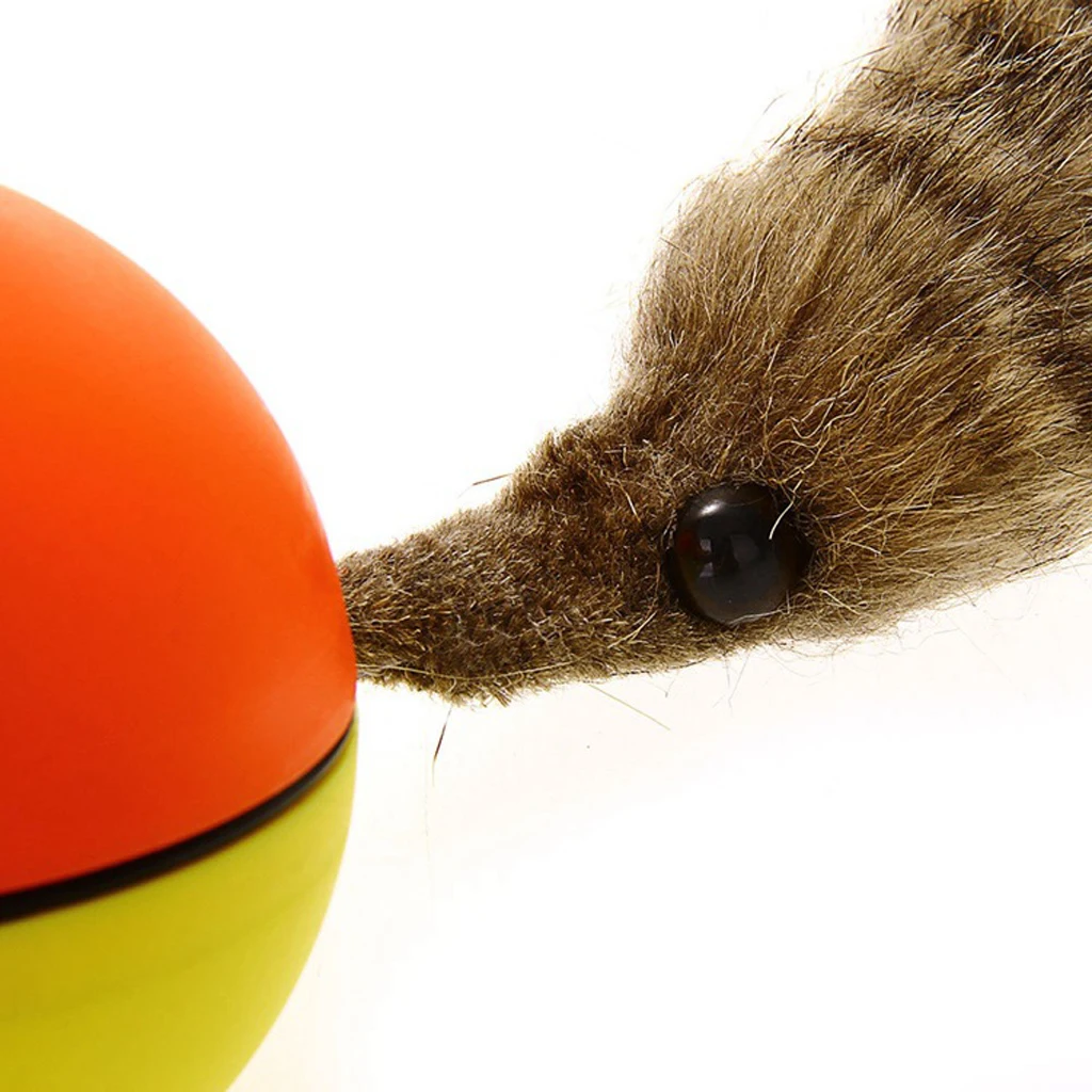 Lovely Pet Dog Cat Weasel Motorized Rolling Ball Appears Jump Moving Toy