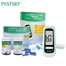 Blood Glucose Meter + 50pcs Test Strips + 50pcs Lancets Needles Medical Glucometer Blood Sugar Meter Detection for Diabetic