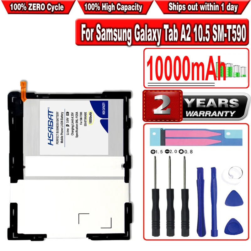 HSABAT 10000 мАч флейта аккумулятор для Samsung Galaxy Tab A2 10 5 EB-BT595ABE T595 флейта/Tab XL | Мобильные