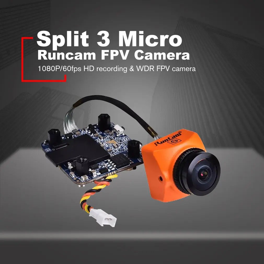 RunCam split 3 Micro 1080P 60fps HD Запись WDR низкая задержка 16:9/4:3 NTSC/PAL переключаемая FPV камера для радиоуправляемого дрона